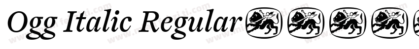 Ogg Italic Regular字体转换
